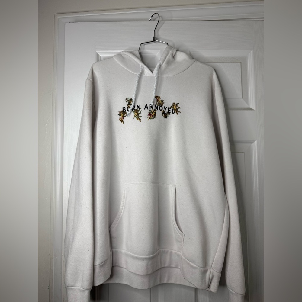 Rue21 White Hoodie with Floral Accents